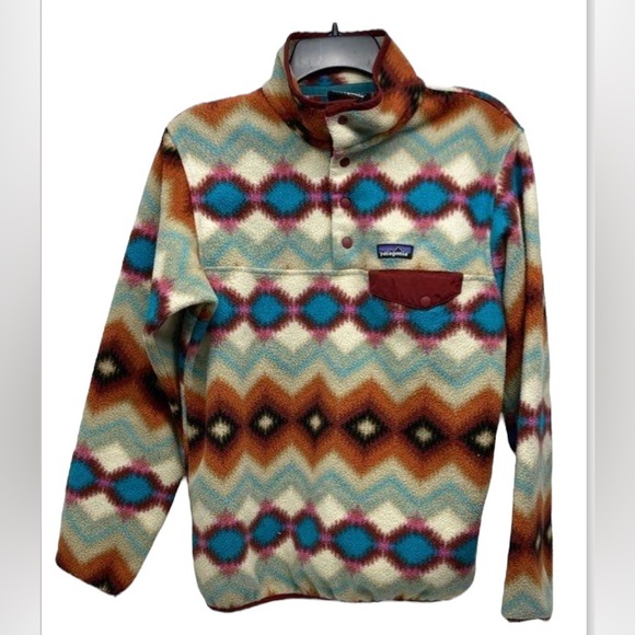 Patagonia Sweaters - Patagonia Synchilla Snap T Fleece Pullover Timber Twist Aztec Outdoor Women M